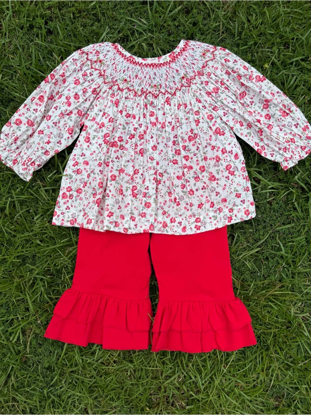 Baby Rose Hand Smocked Set